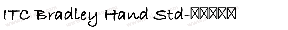 ITC Bradley Hand Std字体转换